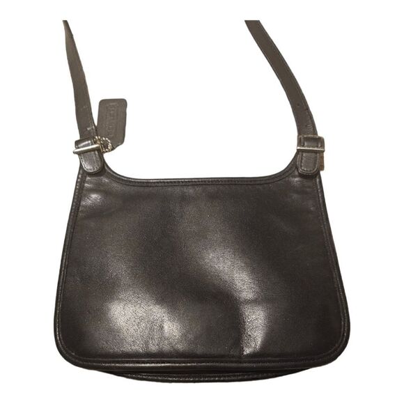 COACH Vintage Mini Hippie Flap Crossbody Bag - Black Leather A0C-9142 - Picture 3 of 8